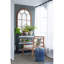 Grand miroir d'appoint arqué avec aspect de fenêtre décoratif et style d'architecture classique