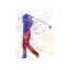 «Golfeur Swing Silhouette» par Paul Rommer - impression d'art graphique-52555450-52555453