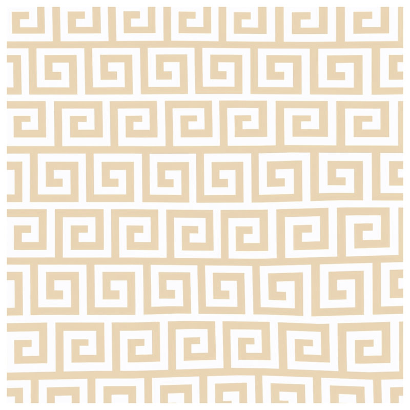 Beige Greek Key Pattern Comforter, Twin Extra Long