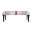 Modern Country / Farmhouse Multicolor/Brown Striped Handmade Upholstered Bench