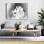 Beauté - Toile encadrée monochrome blanche pour la décoration intérieure
