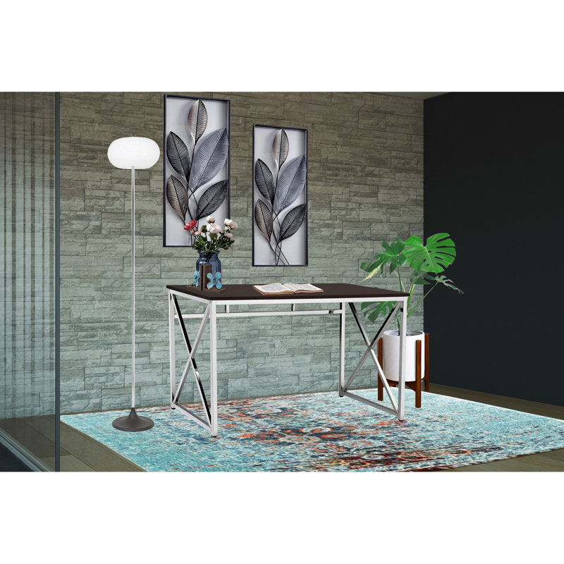 Bureau brun / - 23,26 po Largeur, surface, mobilier contemporain fonctionnel, poids de 39,44 lb, bureau de 47 po de largeur, élégant