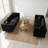 2 Piece 3 Seat Sofa Set (Black)
