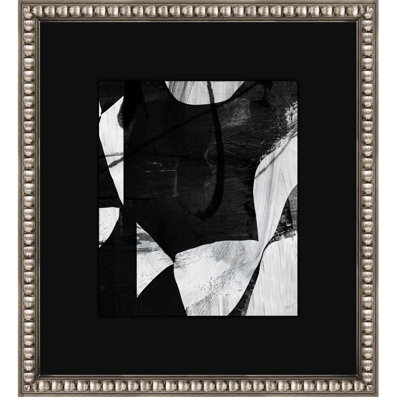 Difference IV, Glass Framed, 22" H x 20" W, Black