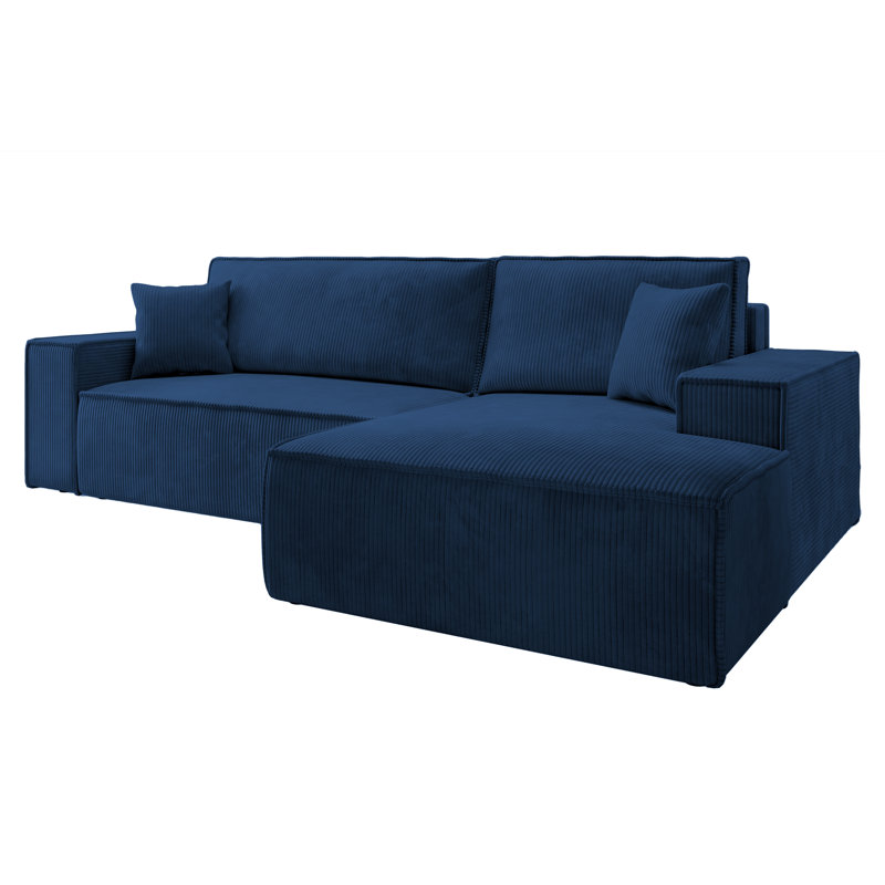 Chadman Sofa & Chaise, Navy Blue, Right Hand Facing