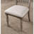 Transitional Style 2Pcs Side Chairs Antique Gray Solid Wood Gray Fabric Dining Room Furniture Chair Turned Legs