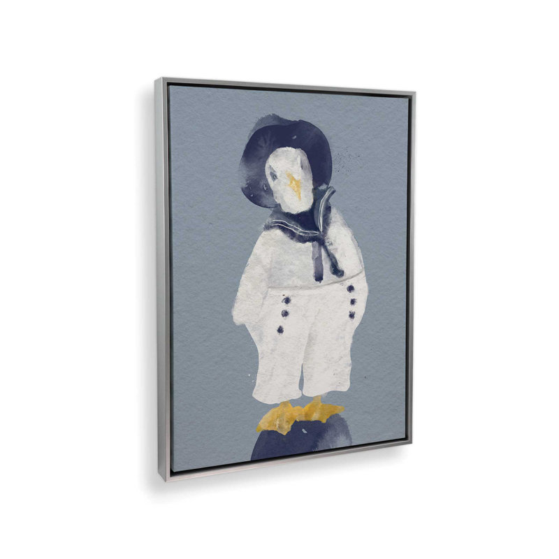 «Nautical Lee» par Kamdon Kreations, reproduction d'art, 30 W x 40 H, Silver, Framed Canvas