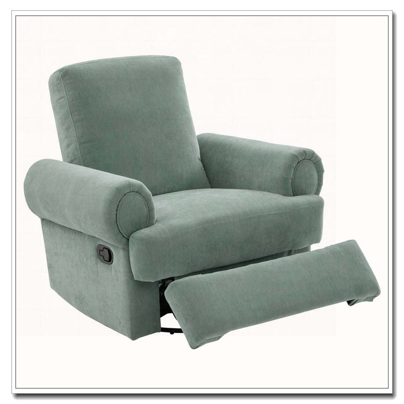 Fauteuil inclinable manuel inclinable pivotant avec dossier réglable pour le salon, la chambre à coucher, Vert menthe