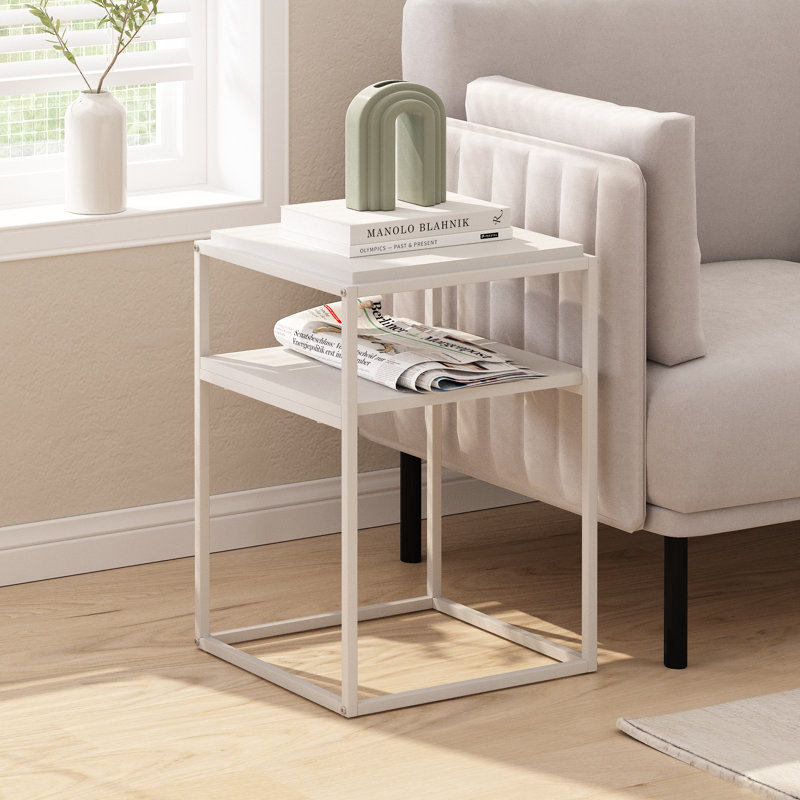 End Table, White, White