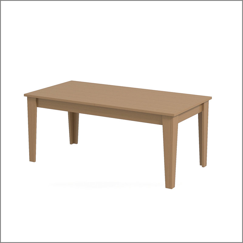 Table de salle à manger, grande table de cuisine extensible de 106,3 po, Chêne