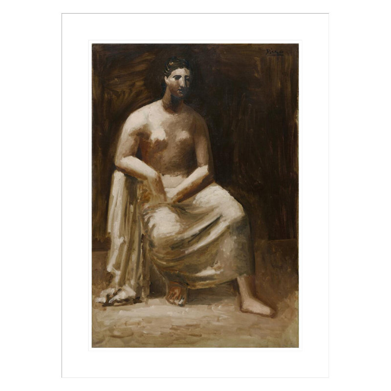 «Femme dans un fauteuil» par Pablo Picasso, impression giclée sur cadre, H 29,5 po x l 22,13 po