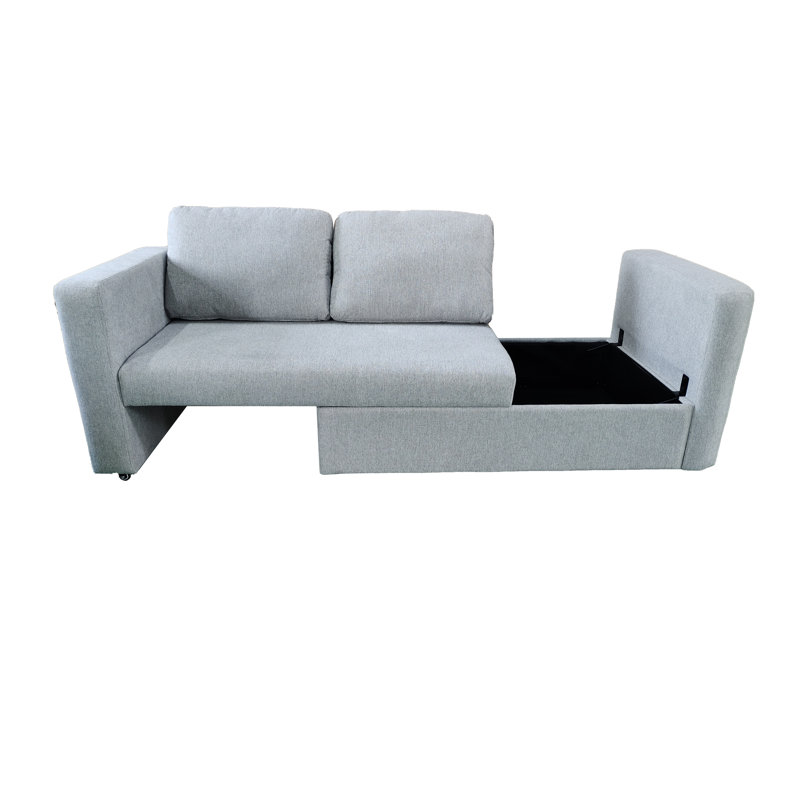 2 Seater Fabric Loveseat, Silver