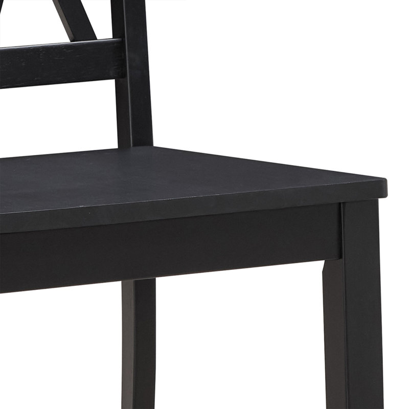 Chaises de salle à manger modernes et élégantes avec dossier haut géométrique, Noir