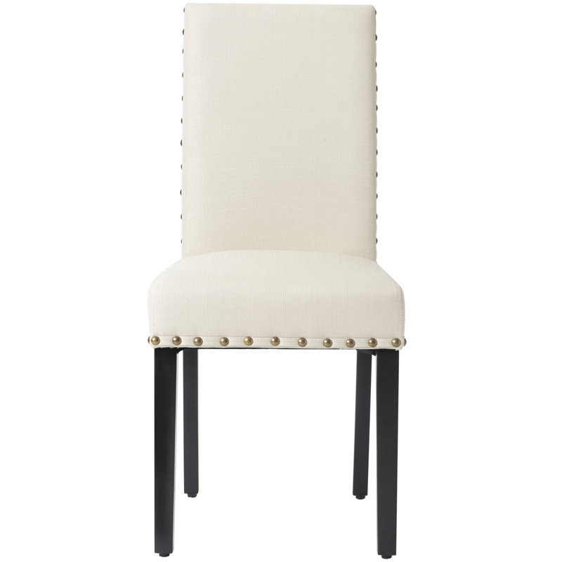 Salvador 36cm H Polyester Blend Upholstered Side Chair, White