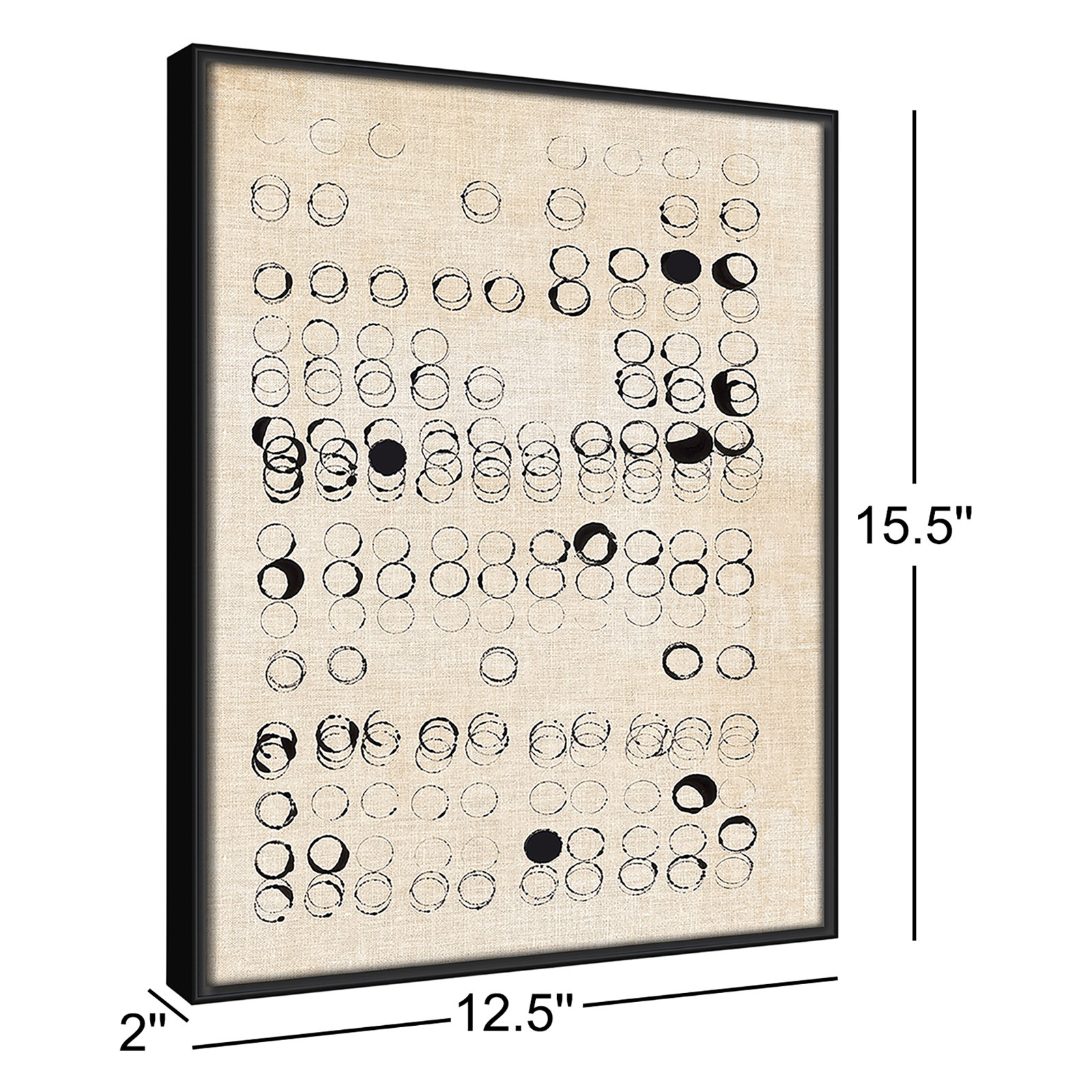 Dots and Dots Print by , Espresso, 15.5" H x 12.5" W