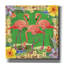  «Tropical Flamingo Trio» par Nicole DeCamp, art mural sur toile, 37 po x 37 po
