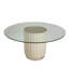 Malibu Crest Round Glass Dining Table