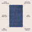 Tapis bleu marine en jute tissé à la main Pata-295796268