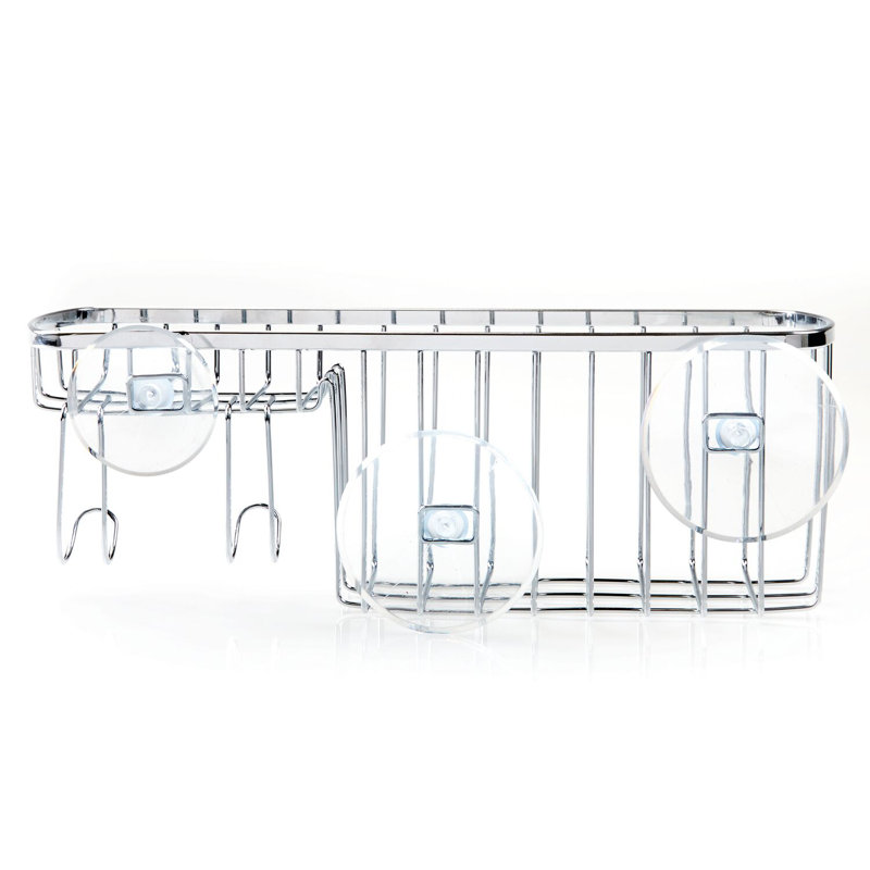 Stainless Steel Suction Mount Shower Organizer Basket
