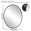 Oval Aluminum Frame Wall Mirror-1524861087