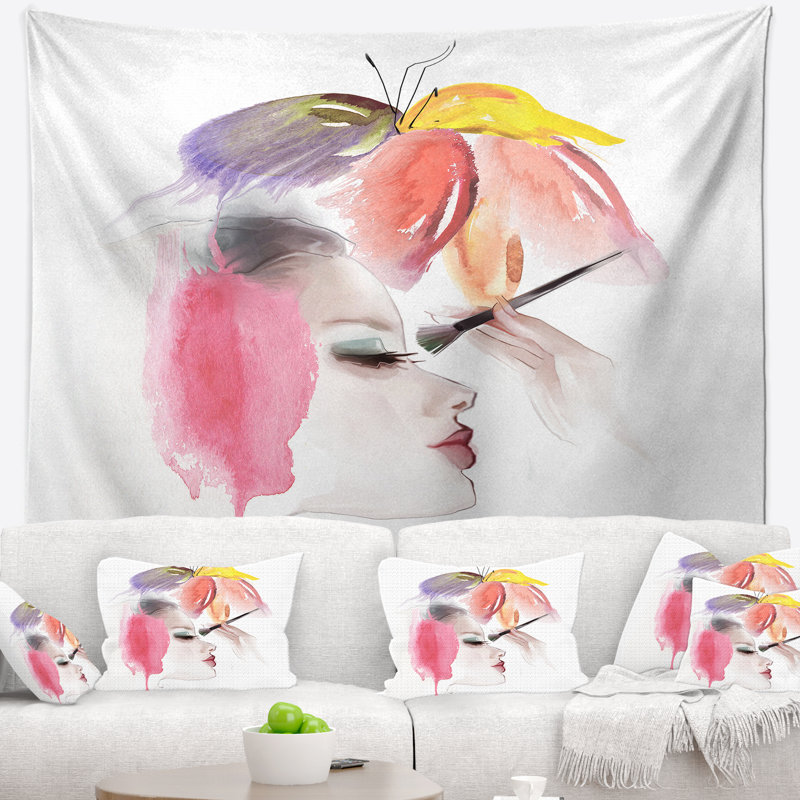 Tapisserie de style «femme eye, H 32 po x l 39 po