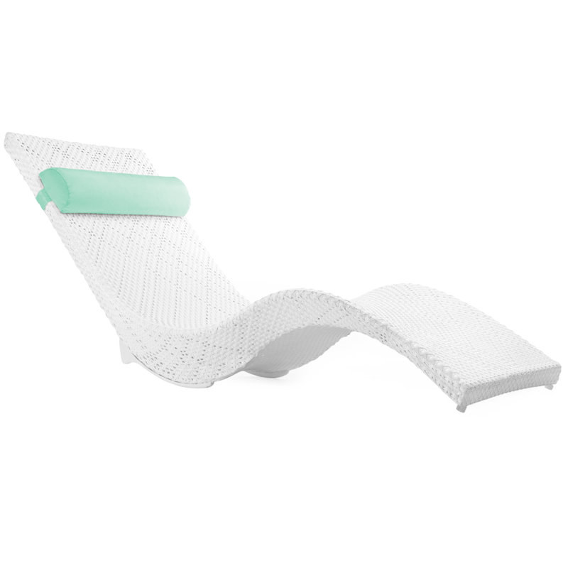 Mermaid Outdoor Chaise Lounge, White