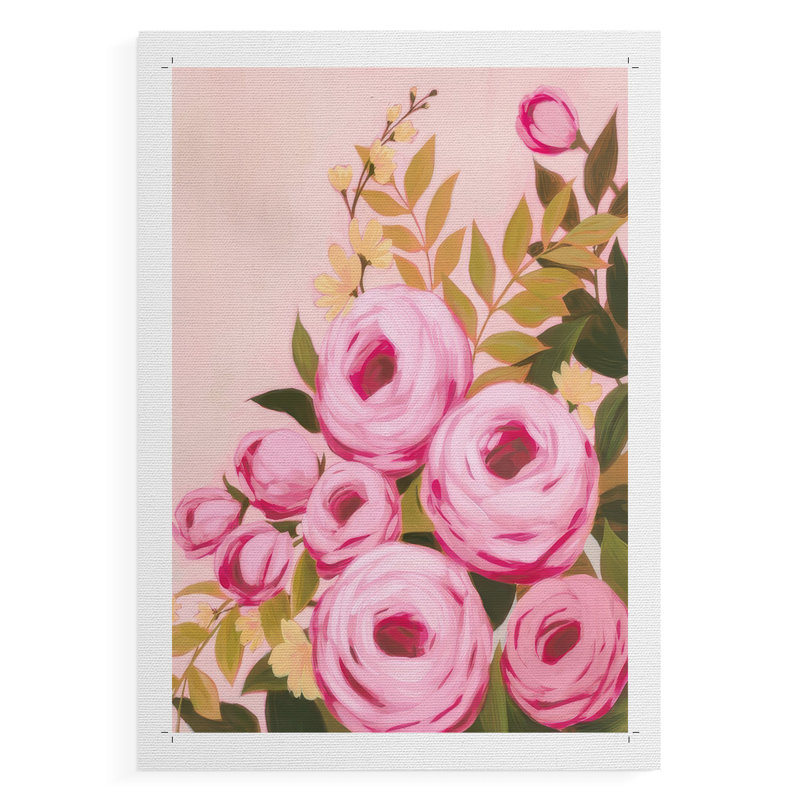 Vibrant Roses II - Impression sur toile seulement - NON CADRE, H 36 po x l 24 po