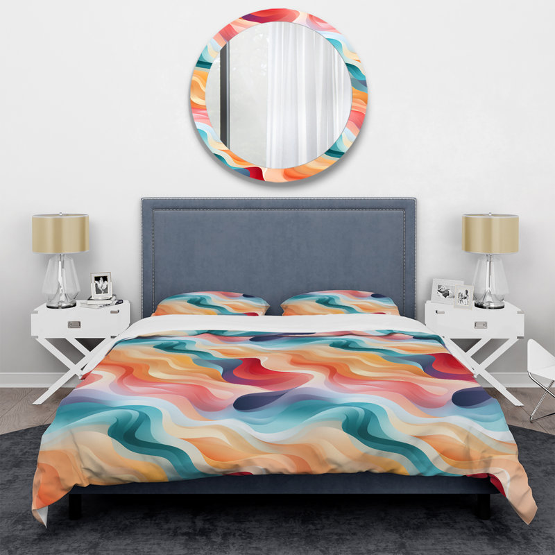 Ethereal Expression - Ensemble de housse de couette abstrait - Microfibre de polyester