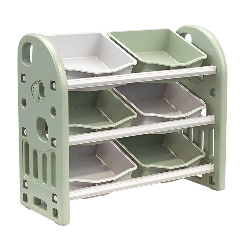 Organisateur de jouets en plastique Alianna, Vert/blanc