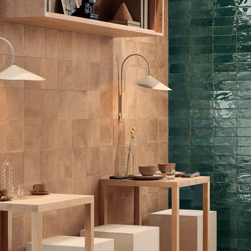 Autumn Essentials 8X8 Porcelain Wall and Floor Tile, Pink