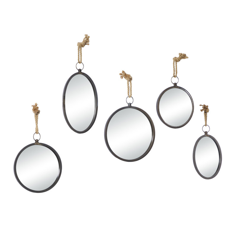 Ensemble de 5 miroirs muraux Bowen