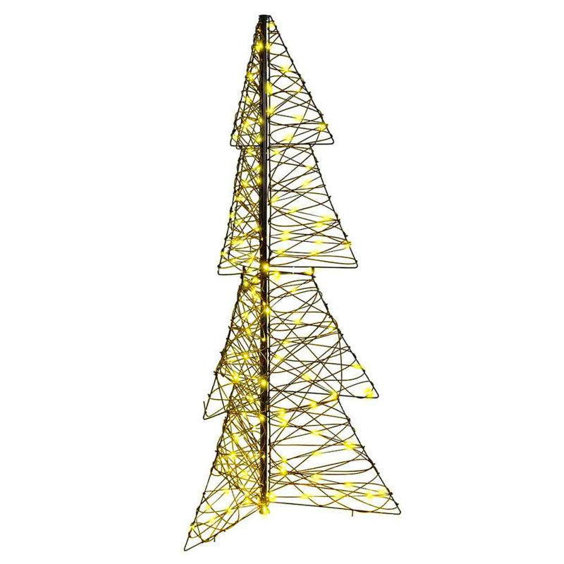 vidaXL Christmas Tree with 240 LEDs Acrylic, Warm White/Black, 150cm H x 83cm W x 43cm D