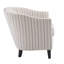 Fauteuil demi-tonneau rembourré à rayures