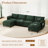 140” Comfy Cloud Couch U Shaped Sectional Sofa with Two Ottomans-1597467562