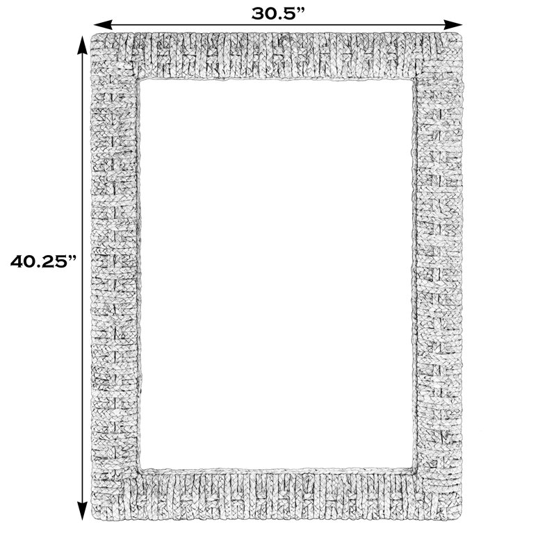 Starbrick Woven Banana Leaf Wall Mirror