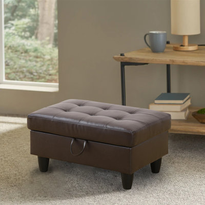 Faux Leather Upholstered Storage Bench