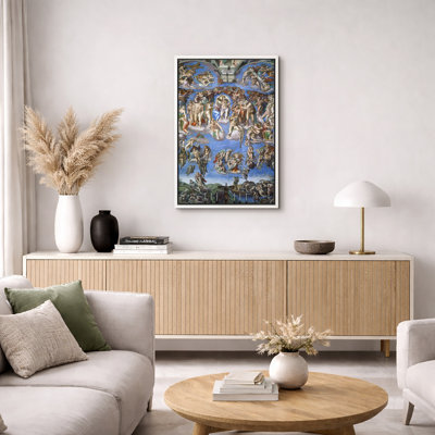 The Last Judgment Renaissance Artwork, Biblical Heaven and Hell Pictures, Framed Canvas Giclee Print Wall Art