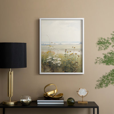 «Vintage Landscape XV», reproduction encadrée - bois massif