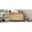 Armoire de rangement en rotin de style bohémien avec structure en bois massif, buffet avec tablettes réglables à 3 positions pour le salon et la salle à manger, conception à pousser sans poignée-220873418
