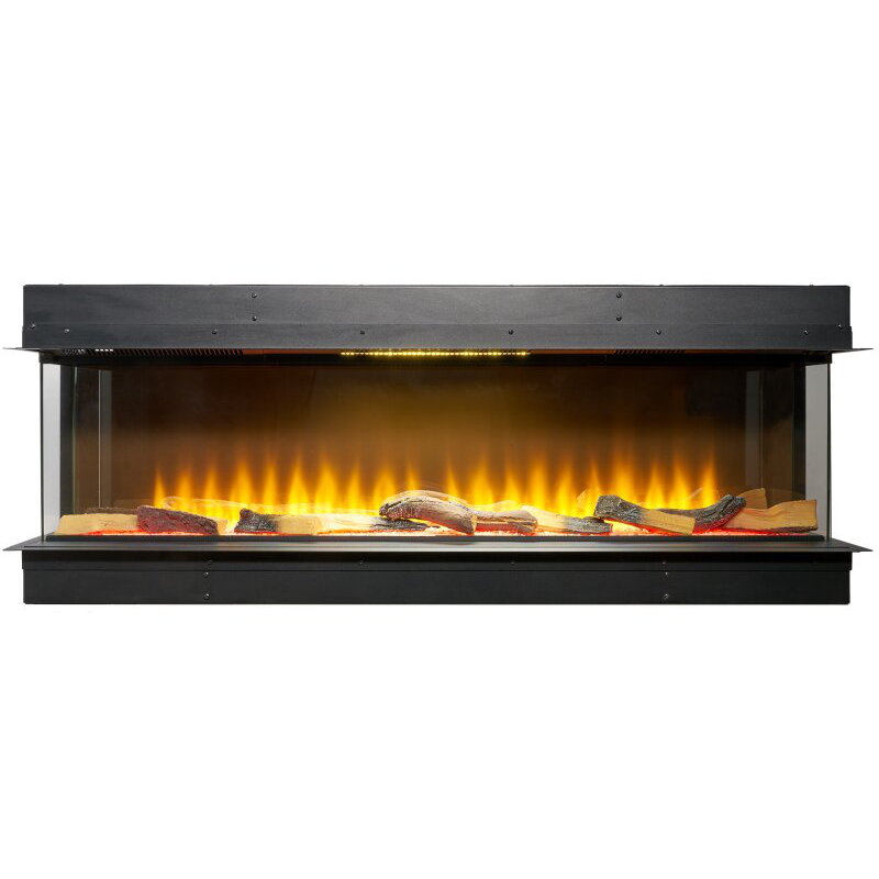 Recessed Wall Mounted Electric Fire, 49cm H x 130.4cm W x 23.5cm D