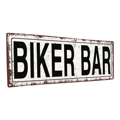 Biker Bar Metal Sign