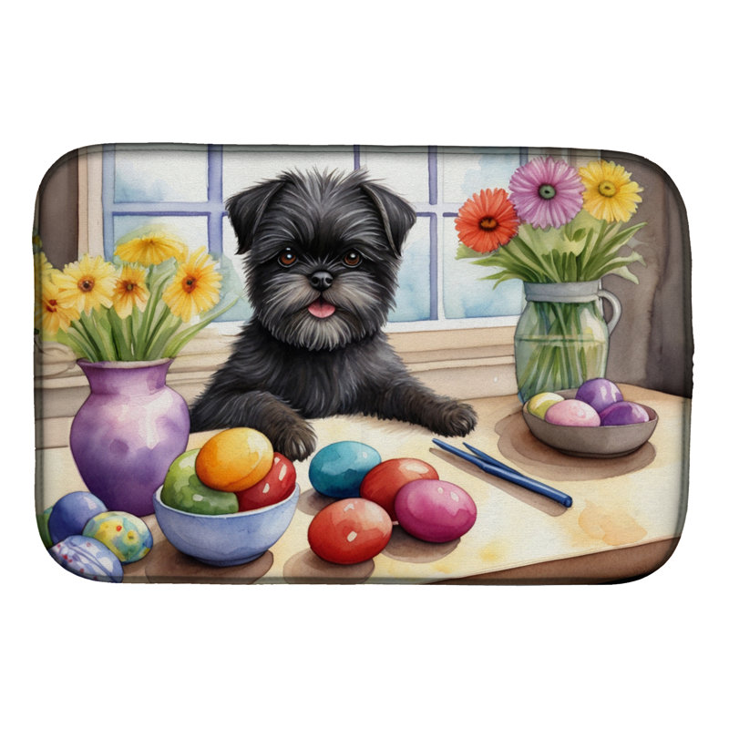 Tapis de séchage Decorating Pâques Affenpinscher