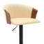 Tabourets de bar réglables crème, design moderne en bois de noyer pour la cuisine