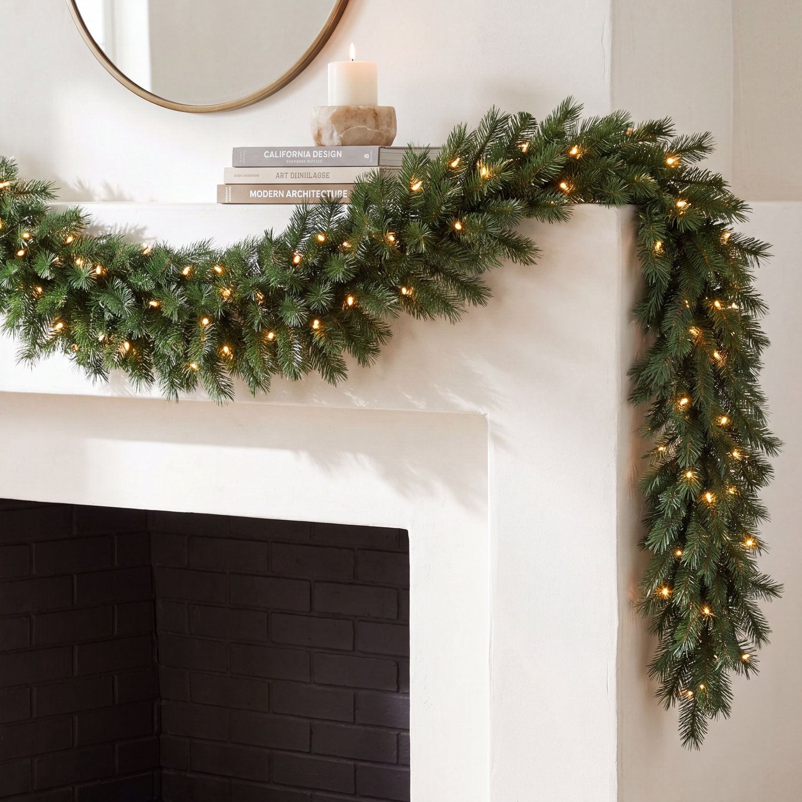 Grasmick 108" Pre-Lit Spruce Christmas Garland