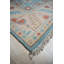 Tapis bleu clair en laine noué à la main Keeley