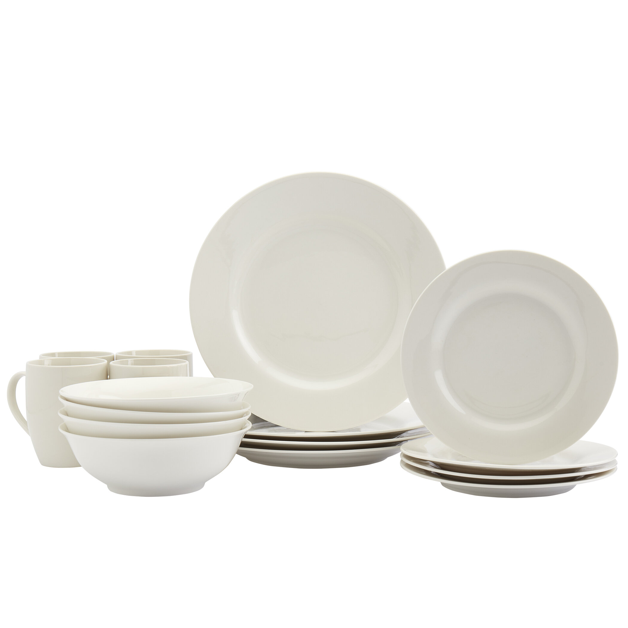 Tabletops Gallery Bloom 3 Piece Serving Bowl Set Embossed Bone White  Porcelain Round Dinnerware Collection- Chip Resistant Scratch Resistant