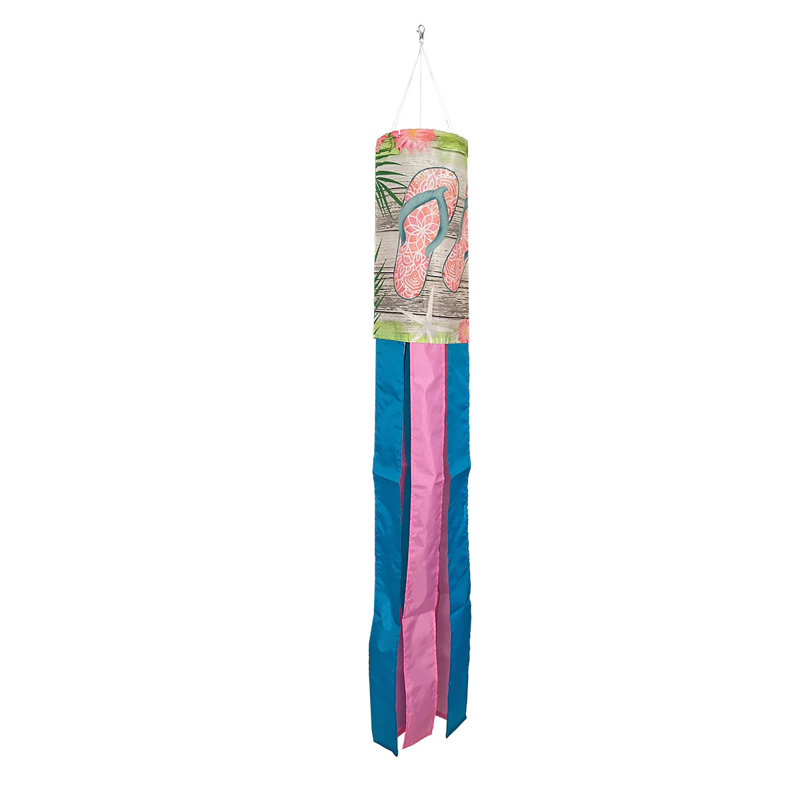 Welcome Beach Flip Flops Windsock