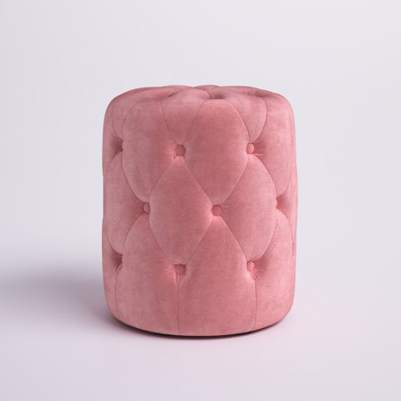 Modway Amour Tufted Button Round Performance Velvet Ottoman