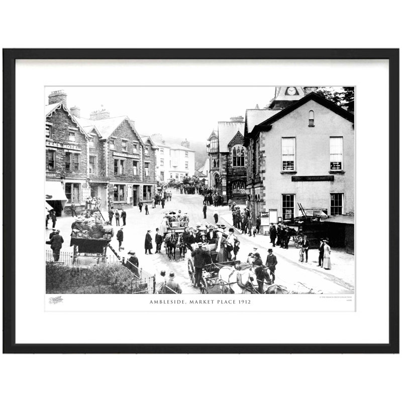 Ambleside, Market Place 1912 by Francis Frith - Single Picture Frame Print, 28cm H x 36cm W x 2.3cm D