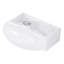 Lavabo de salle de bain mural rectangulaire en céramique blanche 16,5 x 11 po avec trou de robinet simple
